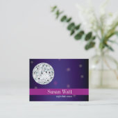 Nachtklub-Disco-Ball-Visitenkarte Visitenkarte (Stehend Vorderseite)