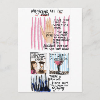 Nachtklubs sind unterwürfige Gruben Postkarte