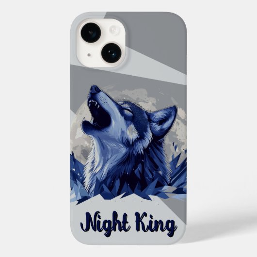 Nachtkönig - Howling Wolf mit Mond Case-Mate iPhone Hülle (Rückseite)