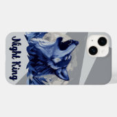 Nachtkönig - Howling Wolf mit Mond Case-Mate iPhone Hülle (Rückseite (Horizontal))