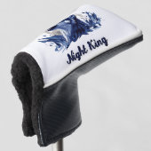 Nachtkönig - Howling Wolf mit Mond Golf Headcover (3/4 Vorderseite)