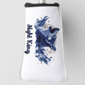 Nachtkönig - Howling Wolf mit Mond Golf Headcover (Rotieren 90)