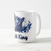 Nachtkönig - Howling Wolf mit Mond Kaffeetasse (VorderseiteRechts)