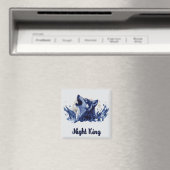 Nachtkönig - Howling Wolf mit Mond Magnet (In Situ (Geschirrspüler))