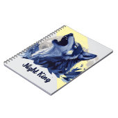 Nachtkönig - Howling Wolf mit Mond Notizblock (Linke Seite)