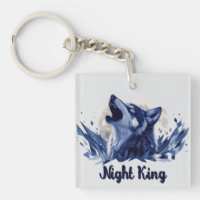 Nachtkönig - Howling Wolf mit Mond