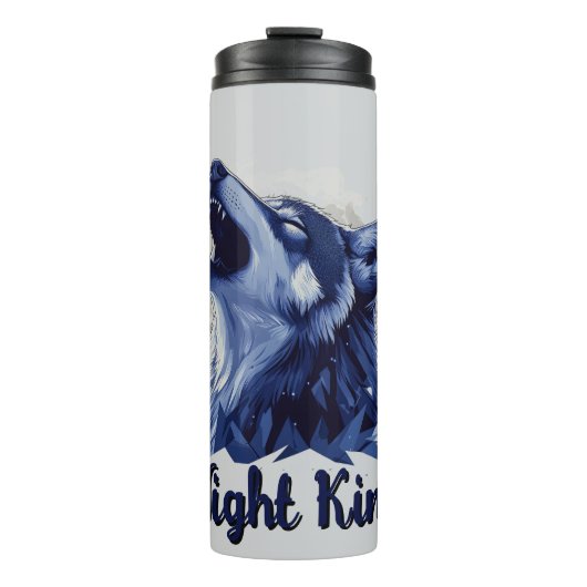 Nachtkönig - Howling Wolf mit Mond Thermosbecher (Vorderseite)
