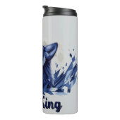 Nachtkönig - Howling Wolf mit Mond Thermosbecher (Nach rechts gedreht)