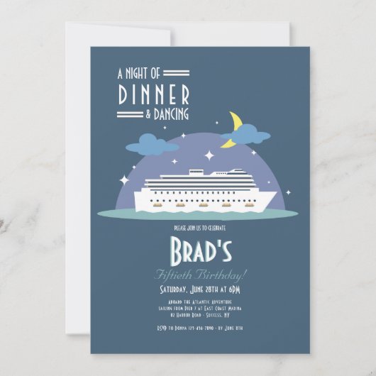 Nachtkreuzfahrt-Einladung Einladung (Vorderseite)