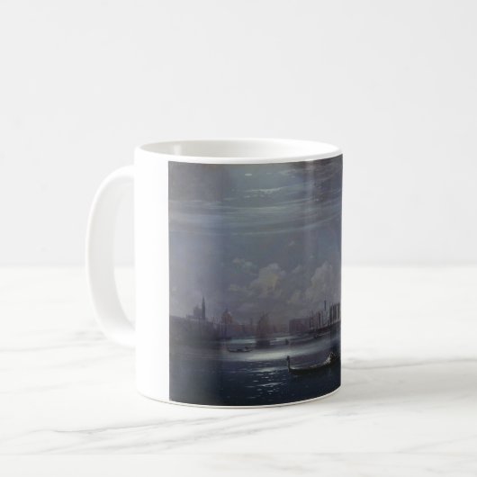 Nachtlandschaft in Venedig (italienische Stadt) Kaffeetasse (Vorderseite Links)