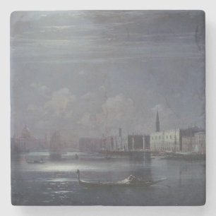 Nachtlandschaft in Venedig (italienische Stadt) Steinuntersetzer