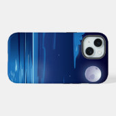 Nachtlandschaft mit Meer iPhone 15 Hülle (Rückseite (Horizontal))
