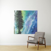 Nachtlandschaft Wasserfarbe, Milchstraße Wandteppich (Beispiel (Horizontal))