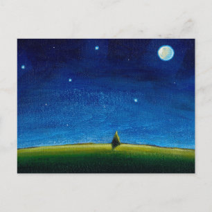 Nachtlandschaftliche Kunst, die die Sterne rufen,  Postkarte