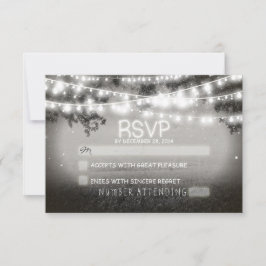 Nachtlantern Hochzeit rsvp Karte