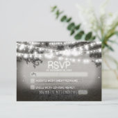 Nachtlantern Hochzeit rsvp Karte (Stehend Vorderseite)