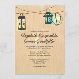 Nachtlaternen, die Einladungen Wedding sind