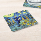 Nachtläufer Startnight Rechteckiger Pappuntersetzer (angewinkelt)