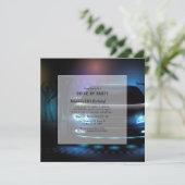 Nachtlaufzeit bei Geburtstagsparty Einladung (Stehend Vorderseite)