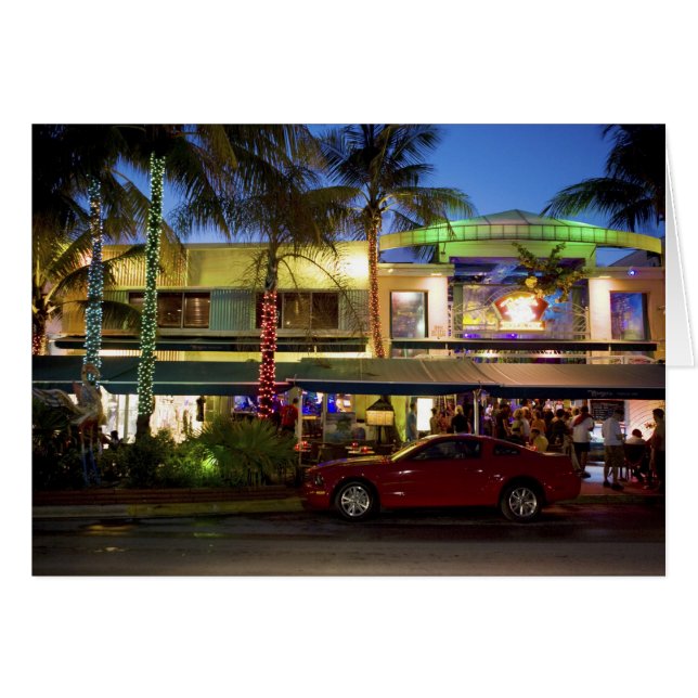 Nachtleben am Ocean Drive, South Beach, Miami (Vorderseite (Horizontal))