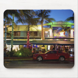 Nachtleben am Ocean Drive, South Beach, Miami Mousepad