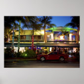Nachtleben am Ocean Drive, South Beach, Miami Poster (Vorne)