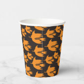 Nachtleben Broom Ride - nahtloses Halloween-Muster Pappbecher (Rechts)