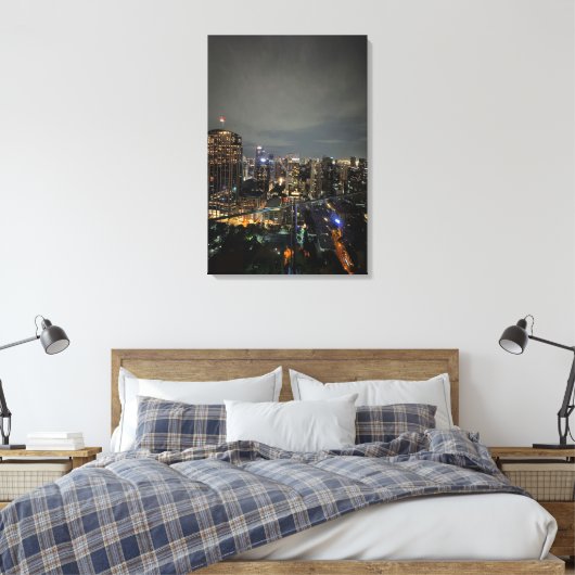 Nachtleben in der Fotografie-Leinwand von Bangkok Leinwanddruck (Insitu (Schlafzimmer))