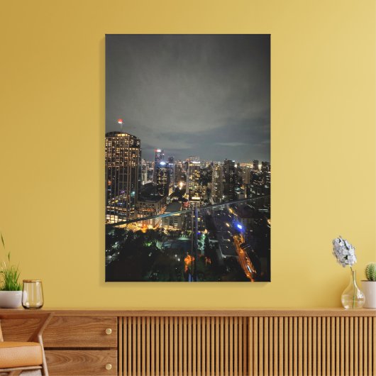 Nachtleben in der Fotografie-Leinwand von Bangkok Leinwanddruck (Insitu (Wohnzimmer))