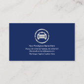 Nachtleben Stadt Bokeh Taxi Service Visitenkarte (Rückseite)