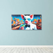 NACHTLEBEN VON SCHWEIN VEGAS 2 LEINWANDDRUCK (Insitu (Holzboden))