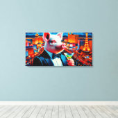 NACHTLEBEN VON SCHWEINEN VEGAS 3 LEINWANDDRUCK (Insitu (Holzboden))