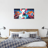NACHTLEBEN VON SCHWEINEN VEGAS 4 LEINWANDDRUCK (Insitu (Schlafzimmer))