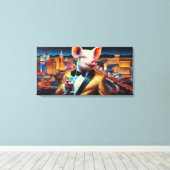 NACHTLEBEN VON SCHWEINEN VEGAS 5 LEINWANDDRUCK (Insitu (Holzboden))