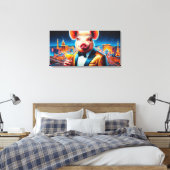 NACHTLEBEN VON SCHWEINEN VEGAS 8 LEINWANDDRUCK (Insitu (Schlafzimmer))