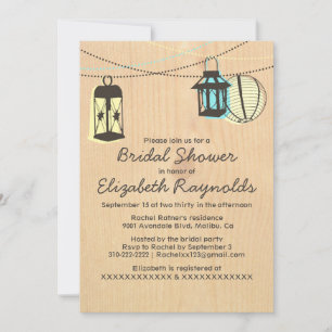 Nachtleuchten Bridal Dusche Einladungen