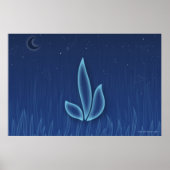 Nachtliche Blume Poster (Vorne)