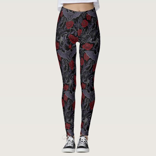 Nächtliche Blüte Leggings (Vorderseite)