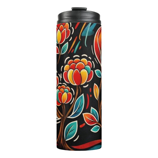 Nächtliche Blüte Thermosbecher (Vorderseite)