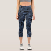 Nachtliche Camouflage Capri Leggings (Vorderseite)