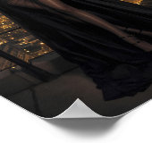 Nächtliche Gothic-Eleganz Skyline Poster (Ecke)