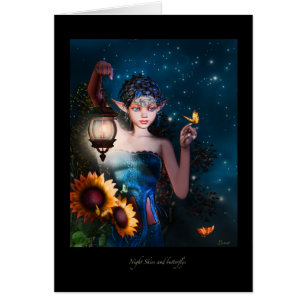 Nächtliche Himmel und Butterflys