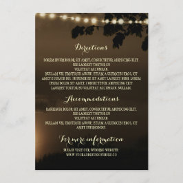 nächtliche Lichter - Details zur Hochzeit Begleitkarte