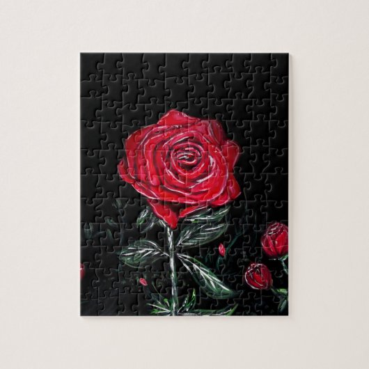 Nachtliche Rose Puzzle (Vertikal)
