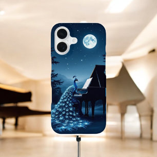 Nächtliche Serenade: Pfau iPhone 16 Hülle