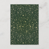 nächtliche Sterne Emerald Green Wedding Details Begleitkarte (Rückseite)