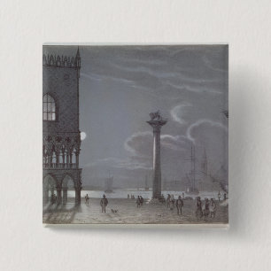 Nächtliche Szene von Palazzo Ducale und die zwei Button