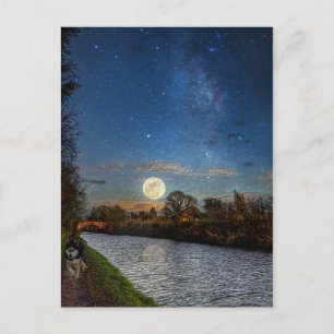 nächtliche Zeitmessung Postkarte