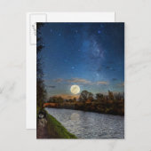 nächtliche Zeitmessung Postkarte (Vorne/Hinten)