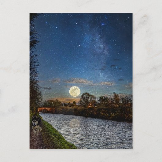 nächtliche Zeitmessung Postkarte (Vorderseite)